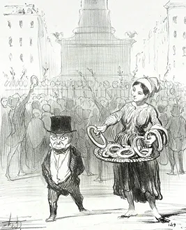 Place de la Bastille, 1850. Creator: Honore Daumier