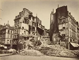 Debris Gallery: Place de la Bastille, Burned, 1871. Creator: Alphonse J. Liebert