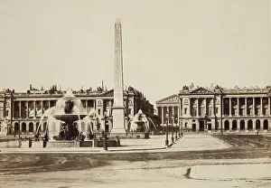 Baldus Prints: Place de la Concorde, Paris, between 1860 and 1870. Creator: Edouard Baldus