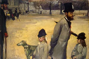 Umbrella Prints: Place de la Concorde, (Viscount Lepic and his Daughters Crossing the Place de la Concorde)