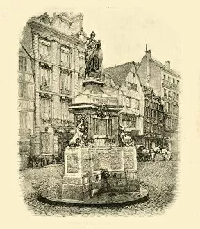 Arc Joan Of Gallery: Place De La Pucelle, Rouen, 1890. Creator: Unknown
