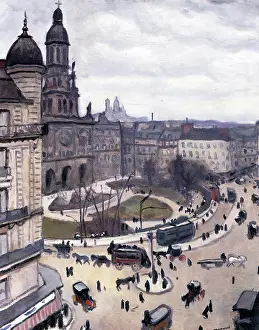 Albert Prints: Place de la Trinite in Paris, 1911. Creator: Albert Marquet