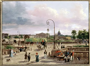 8th Arrondissement Prints: Place Louis XVI (Place de la Concorde) in 1829. Creator: Unknown