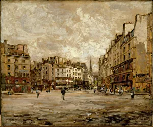 5th Arrondissement Prints: Place Maubert, in 1888, 1888. Creator: Unknown