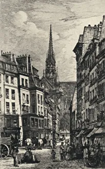 Place Maubert, 1915. Artist: Lucien Gautier