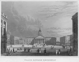 Cruse Prints: Place Royale Brussels, 1850. Artist: Archelaus Cruse