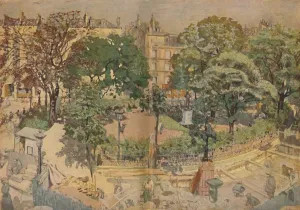 Edouard Prints: Place Vintimille, seen from the painters window (1917)