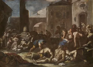 Venetian School Prints: The Plague of Ashdod. Creator: Ricci, Sebastiano (1659-1734)