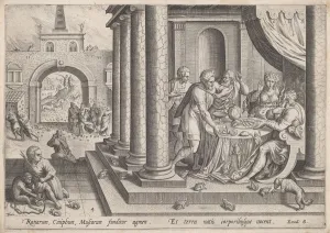 Cleve Marten Van Prints: The Plague of Frogs, c. 1585. Creator: Johann Sadeler I