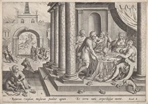 Sadeler Jan Gallery: The Plague of Frogs, c.1585. Creator: Johann Sadeler I