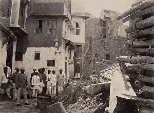Epidemic Prints: Plague-infected house which has been demolished, Karachi, India, 1897. Creator: Unknown