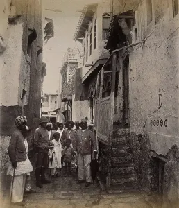 Quarantine Prints: Plague-infected house, Karachi, India, 1897. Creator: Unknown