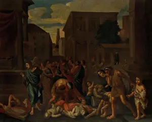 Nicholas Poussin Prints: The plague of the Philistines at Ashdod. Creator: Poussin, Nicolas, 1594?-1665 (After)