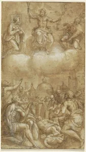 Gambara Prints: Plague Victims Pleading for Help from Christ