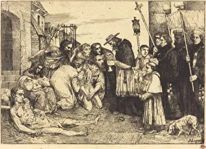 Plague Victims of Rome (Les pestiferes de Rome). Creator: Alphonse Legros Plague Victims of Rome (Les pestiferes de Rome). Creator: Alphonse Legros