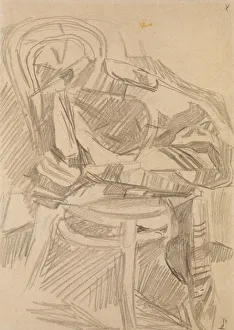 Plaid on the chair, 1904. Artist: Vrubel, Mikhail Alexandrovich (1856-1910)
