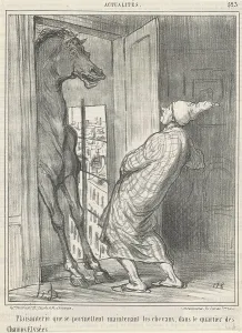Shocked Prints: Plaisanterie que se permettent... 19th century. Creator: Honore Daumier