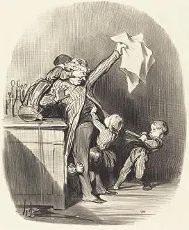 Plaisirs de la paternite, 1847. Creator: Honore Daumier