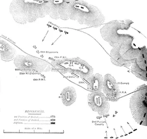 Plan of the Action at Ahmed Kheyl, near Ghazni (April 19, 1880), c1880