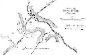 Plan of the Affair at Pandoo Nuddee, c1891. Creator: James Grant Plan of the Affair at Pandoo Nuddee, c1891. Creator: James Grant
