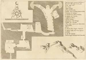 Plan of All the Important Places in Bethlehem, 1619. Creator: Jacques Callot