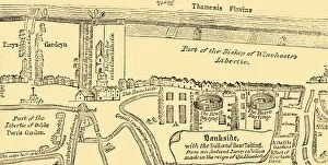 Plan of Bankside, Early in the Seventeenth Century, (c1878). Creator: Unknown