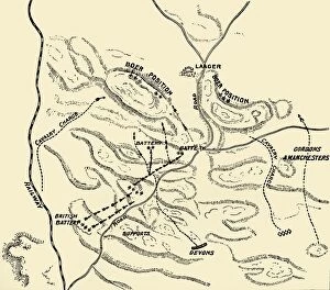 Plan of battle of Elandslaagte, 1900. Creator: Unknown