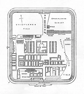 Henry Duff Traill Collection: Plan of Bremenium, 1902