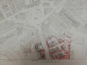 Plan Prints: Plan of buildings in Whitehall, Westminster, London, 1874. Creator: Tom Higgs