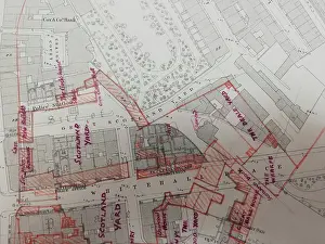 Plan Prints: Plan of buildings in Whitehall, Westminster, London, 1874. Creator: Tom Higgs