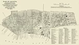 Plan of Calcutta, 1925. Creator: Unknown