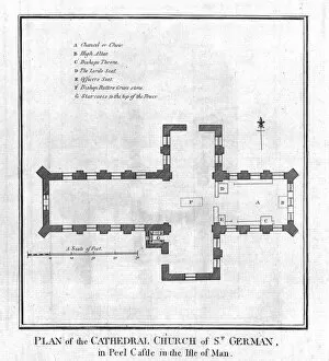Alex Gallery: Plan of the Cathedral Church of St. German, late 18th century