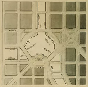 Town Planning Gallery: The Plan of Chicago Plate 106, Chicago, Illinois, Presentation Drawing, 1909