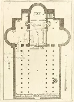 Architectural Drawing Gallery: Plan of the Church of the Holy Manger, 1619. Creator: Jacques Callot