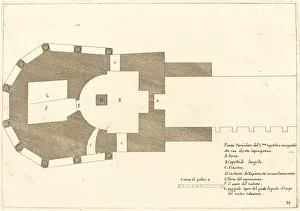 Architectural Drawing Gallery: Plan of the Church of the Holy Sepulchre, 1619. Creator: Jacques Callot