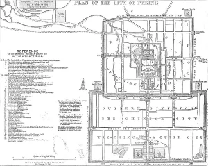 Pagoda Prints: Plan of the city of Peking, 1860. Creator: John Dower