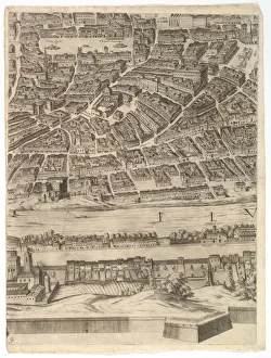 Tempesta Prints: Plan of the City of Rome: sheet 9 with the Piazza Navona