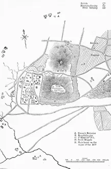 Defence Gallery: Plan of the Defence of Seetabuldee Hill, c1891. Creator: James Grant