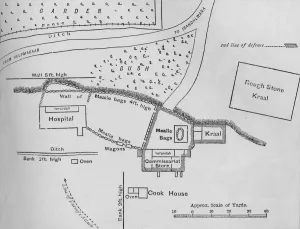 Plan Prints: Plan of the Defences at Rorkes Drift, (Jan. 22, 1879), c1880