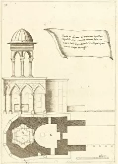 Plan and Elevation of the Church of the Holy Sepulchre, 1619. Creator: Jacques Callot