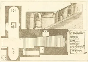 Elevation Prints: Plan and Part of the Elevation of the Church of the Holy Sepulchre of the Madonna, 1619