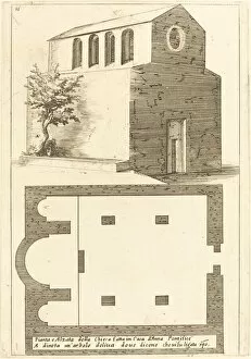 Elevation Collection: Plan and Elevation of the Church near the House of Annas, 1619. Creator: Jacques Callot