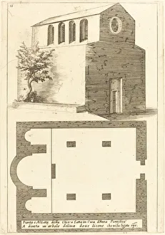 Elevation Prints: Plan and Elevation of the Church near the House of Annas, 1619. Creator: Jacques Callot