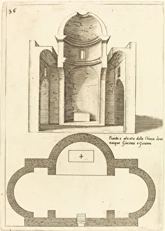 Elevation Prints: Plan and Elevation of the Church of Saints James and John, 1619. Creator: Jacques Callot