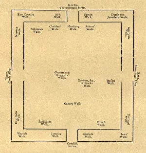 Import Prints: Plan of the Exchange in 1837, (1897). Creator: Unknown