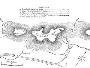 Military Operation Prints: Plan of the Fight on the Inhlobane Mountain, (March 28, 1979), c1880