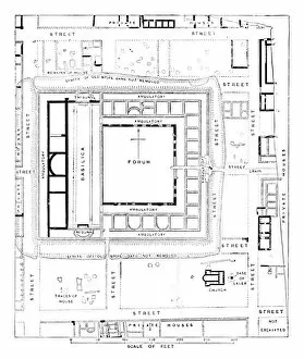 Britannia Collection: Plan of Forum, Silchester, 1902