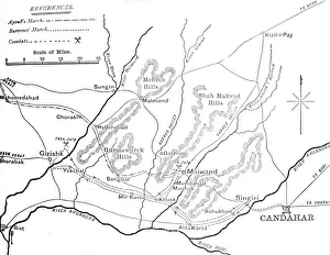 Plan of General Burrows March to the Helmund (July 4-29, 1880), c1880 Plan of General Burrows March to the Helmund (July 4-29, 1880), c1880