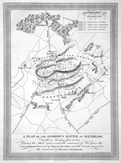 Battle Of Waterloo Gallery: A Plan of the Glorious Battle of Waterloo, 1815 (19th century)