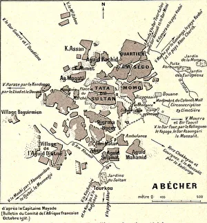 Central Africa Prints: Un plan de grande ville soudanaise: Abecher; L'Ouest Africain, 1914. Creator: Unknown